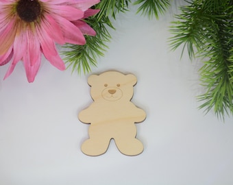 Bear Cutouts, Blank Bear Cutouts, Wood Bear, Wooden Bear, Bear Shape, Baby Shower, Crafts, Decorations, 3 inches