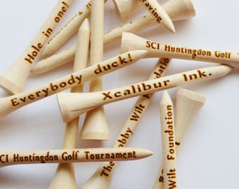 Golf Tees, 12 Personalized Golf Tees, Christmas Gift, Fathers Day, Birthday, Best Man, Groomsmen gift, Golf, Engraved Golf Tees, 2 3/4"
