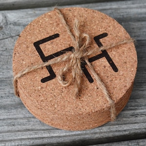Coaster Gift Set, Cattle Brand Coasters, Personalized Coaster Set, Gifts for Ranchers, Wedding Gift, Personalized Ranch Decor