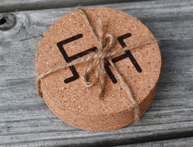 Coaster Gift Set, Cattle Brand Coasters, Personalized Coaster Set, Gifts for Ranchers, Wedding Gift, Personalized Ranch Decor