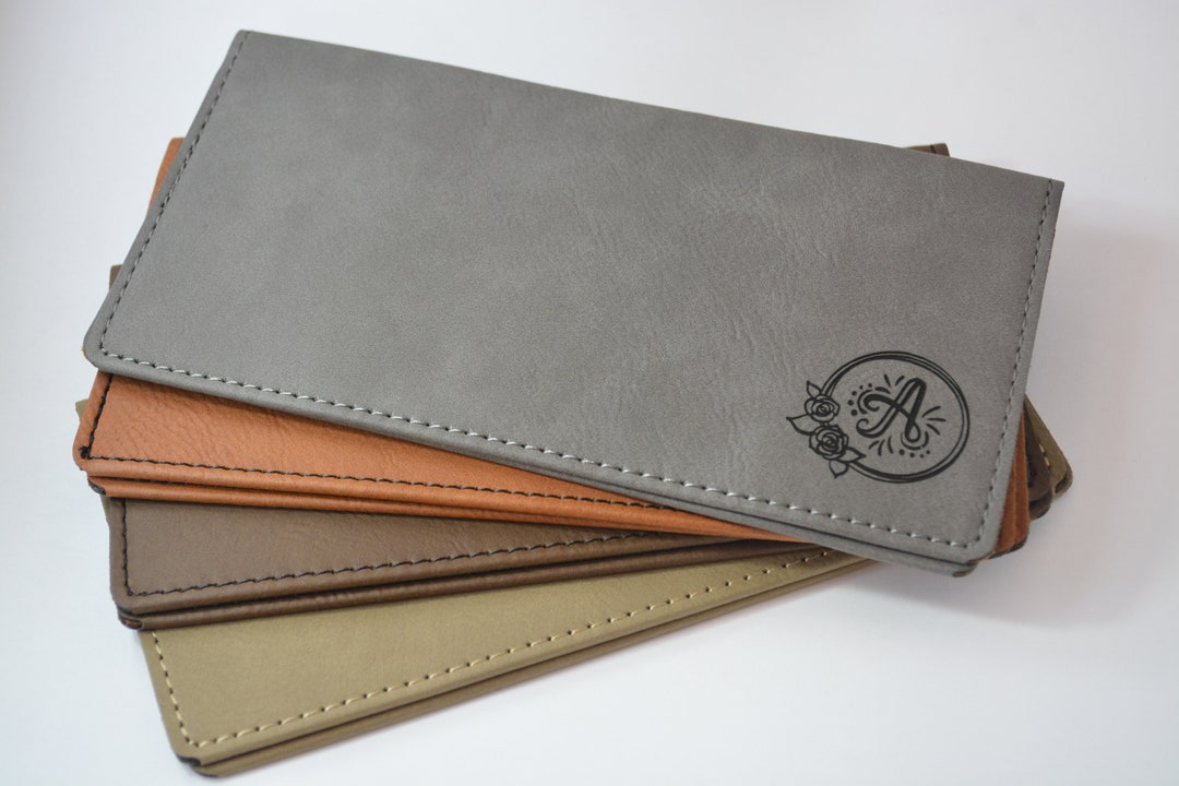 Personalized Checkbook Cover, Vegan Checkbook, Checkbook Wallet