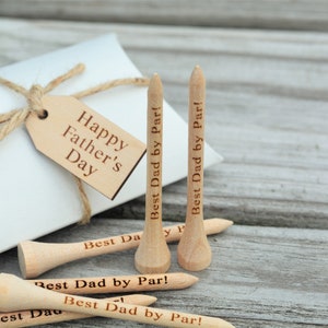 READY to SHIP 20 Personalized Golf Tees, Fathers Day, Gift for Dad, Golf Tees for Dad, Engraved Golf Tees, Happy Father's Day, 2 3/4 Tees image 4