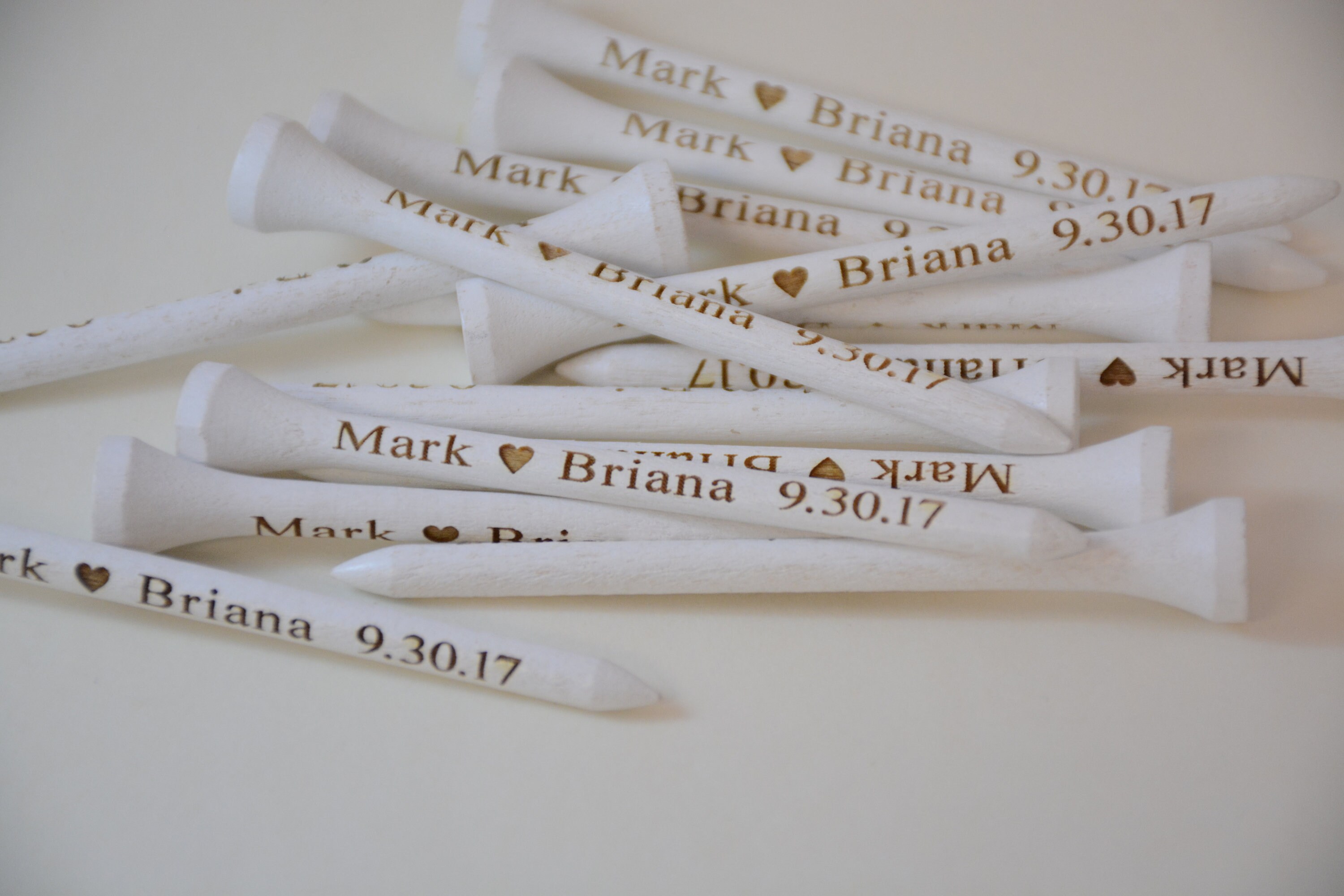 20 extra long 3 1/4 White Tees Personalized Golf Tees Etsy