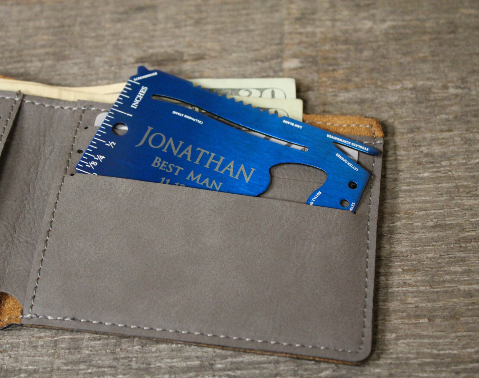 Engraved Wallet Tools Personalized Wallet Tools Wallet Etsy