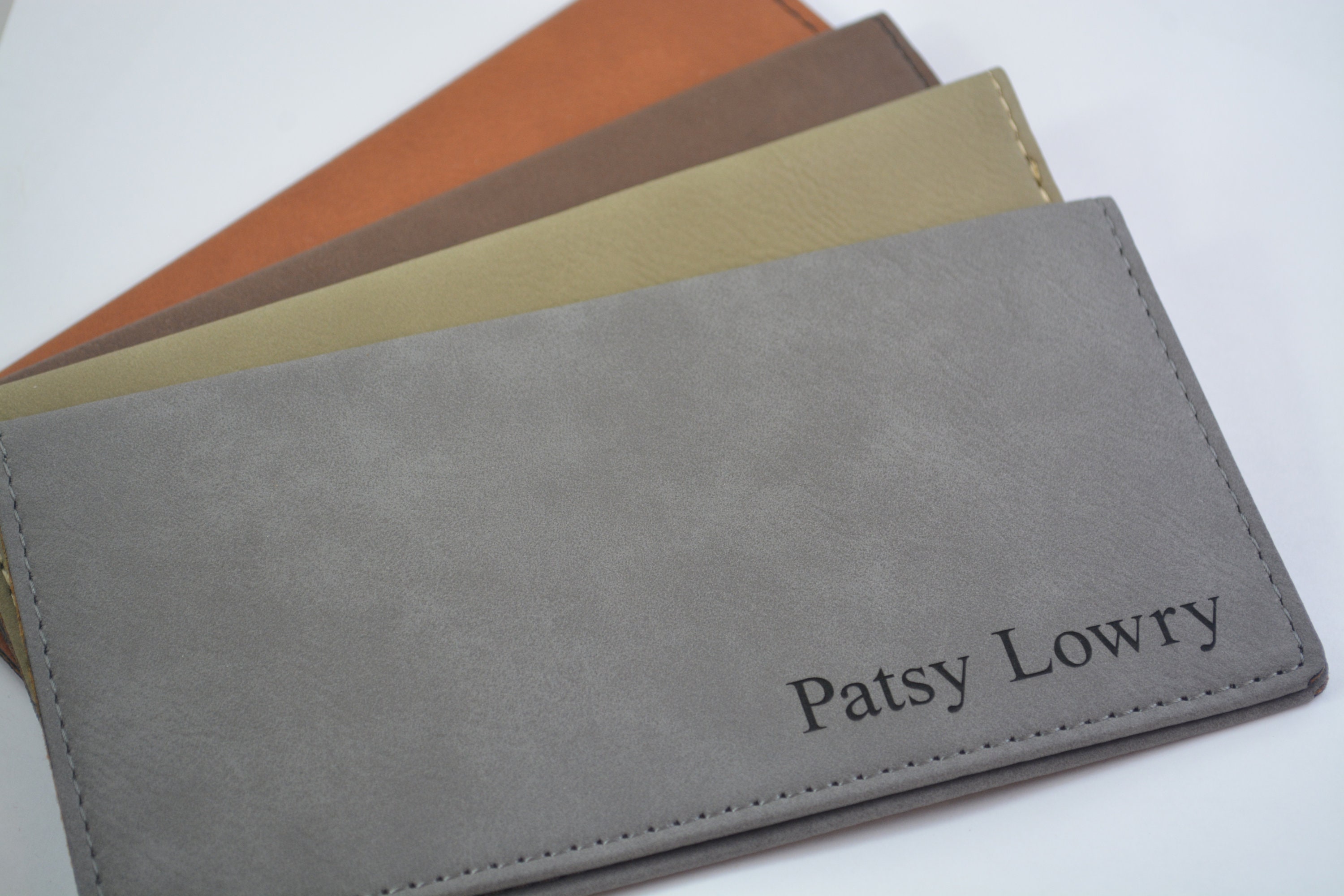 Personalized Checkbook Cover Vegan Leather Checkbook Wallet Etsy