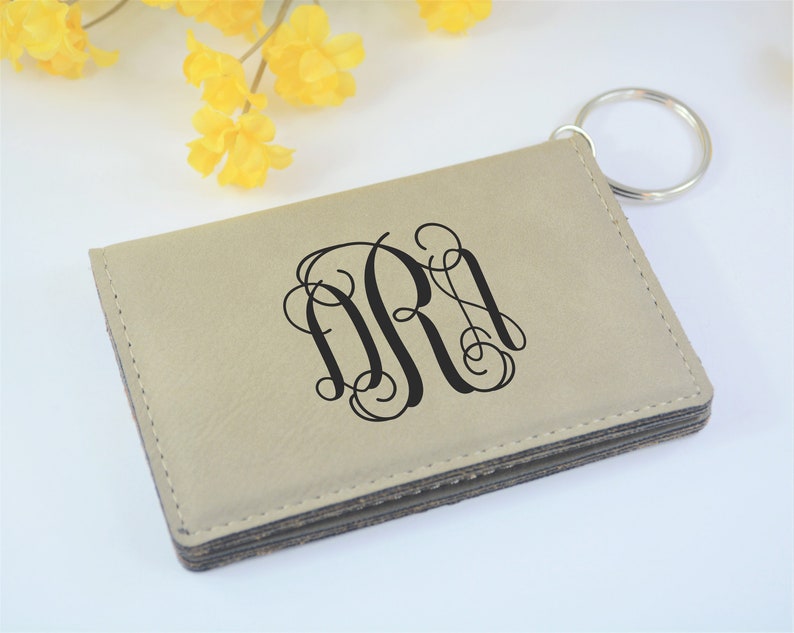 Personalized Keychain Wallet, Monogrammed Wallet, Personalized Wallet Women, Vegan Accessories, Personalized Wallet, Monogrammed Gifts image 1