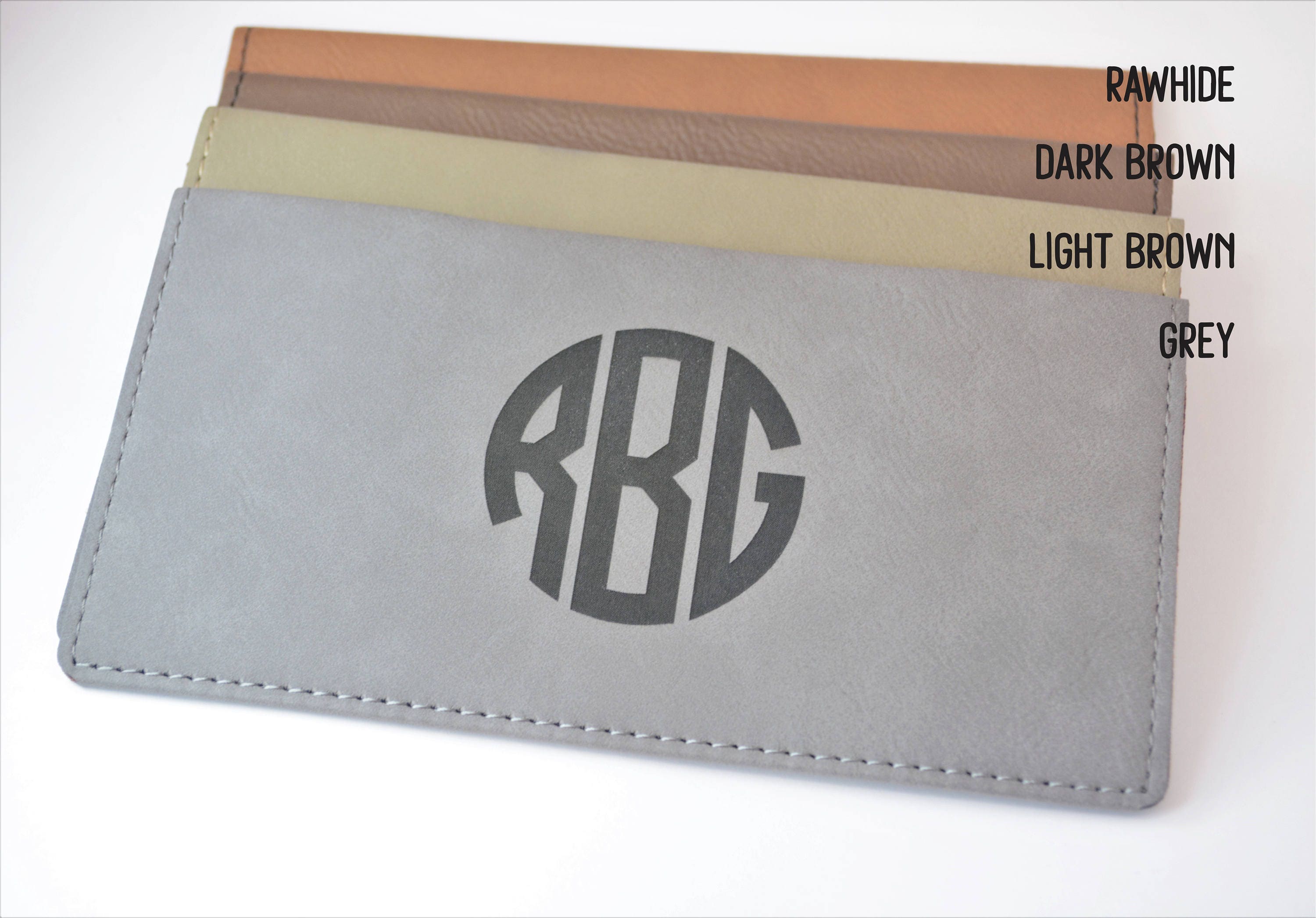 Monogrammed Checkbook Cover Vegan Checkbook Wallet Etsy