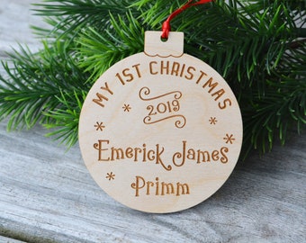 3.5" Keepsake Christmas Ornament, Baby's First Christmas Tree Ornament, Christmas Gifts, Christmas Ornament, Baby's First Christmas Ornament