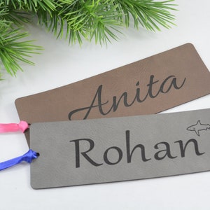 Bookmark, Leatherette Bookmark, Personalized Bookmark, Vegan Leather, Gift for Book Lovers, Mother's Day, Father's Day, Librarian, Teacher image 9