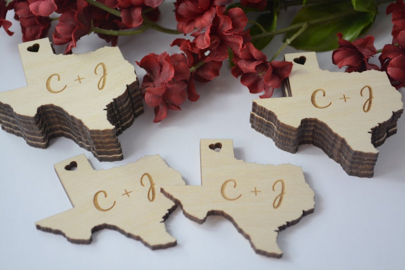 3 inch Texas Favors Texas Cutouts Texas Tags Texas Wedding Etsy