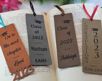 Graduate Bookmark, Gift for Graduate, Graduation Gift, Leatherette Bookmark, Bookmark, Personalized Bookmark, Vegan Leather, Graduate