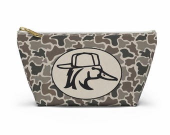 Redneck Duck Camo Accessory Pouch with Duck Hunter Logo, Pencil Pouch, Cosmetic Makeup Bag, Hunting Toiletry Organizer, Travel Zipper Bag
