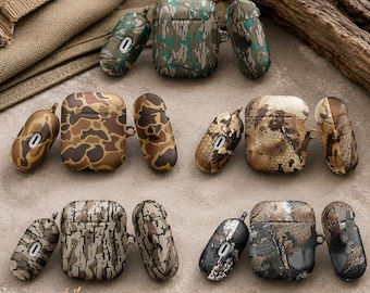 Camouflage AirPods Case Cover – Duck Camo, Timber & Hunting Camo Styles for AirPods Gen 1/2/3/4, AirPods Pro 1/2/3, Protective Hunting Case