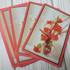 Vintage Pink Bouquet Playing Cards image 2