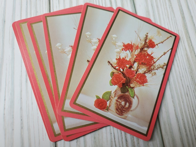 Vintage Pink Bouquet Playing Cards image 2