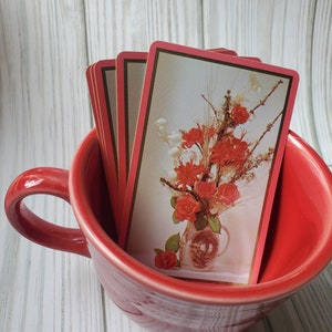 Vintage Pink Bouquet Playing Cards image 1