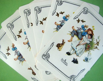 Vintage Norman Rockwell Playing Cards- Set of 6