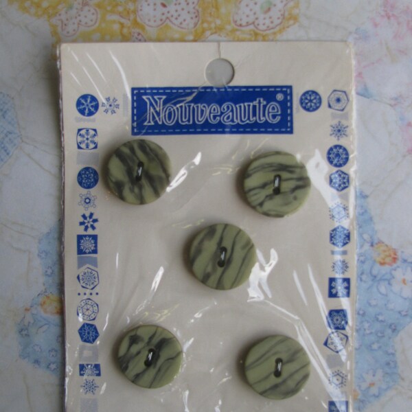 Vintage Nouveaute Buttons 5pc