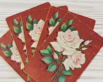White Roses Playing Cards