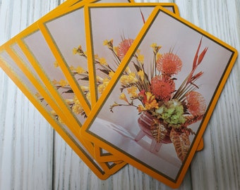 Vintage Orange Bouquet Playing Cards