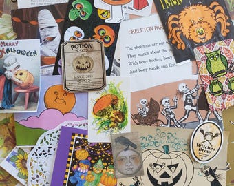 Mystery Vintage Halloween Ephemera Bundle