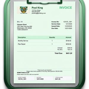 Invoice Maker App for Pool Service & Field Trades | Windows PC Software — Invoices, Estimates, Service Log, Expenses, AI Receipts