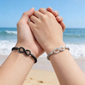 Infinite Love Mobius Couple Bracelets, Braided Rope Pair, Minimalist Design, Ins Style
