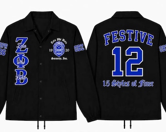 Custom Zeta Phi Beta Line Jacket Personalized Crossing Jacket Greek Varsity Jacket with Line Name Number Chapter & Crossing Year