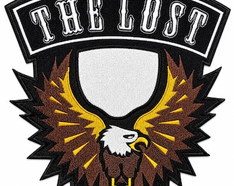 The Lost Eagle Back Patch 10 Inch Large Embroidered Biker Patch Iron On Sew On Motorcycle Vest Patch for Vest, Jacket & Biker Backpiece