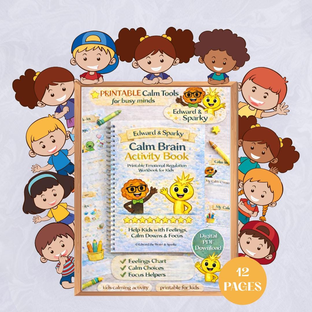 Kids Calm Brain Activity Book | Emotional Regulation Workbook (digital ...