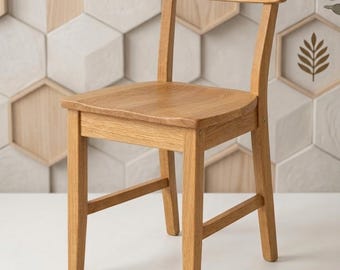 Amish machte kultigen weißen Eichen Voraus Esszimmerstuhl gebogenes Holz zurück Einsteckschloss und Zapfengelenk-Kopfteil - schnelles Schiff