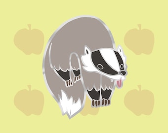 Flaccid Badger Hard Enamel Pin