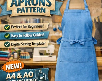 Patrón de costura de delantal en PDF
