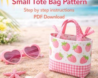 Mini Treat Tote Bag Sewing Pattern | Fat Quarter Friendly Gift Bag (PDF Guide)