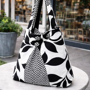 Patrón de costura para bolso tote holgado estilo bohemio / Tutorial para principiantes sobre bolsos de hombro (descarga en PDF)