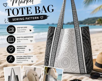 Patrón de costura para bolso de mercado – Fácil de seguir