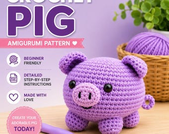 Pig Amigurumi Crochet Pattern | Plush Toy (PDF Pattern)
