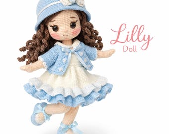 Patrón de ganchillo de la muñeca Rosalina en PDF