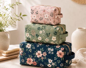 Cosmetic Bag Sewing Pattern PDF | 3 Sizes Toiletry Bag