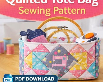 Patrón PDF para bolso de mano acolchado