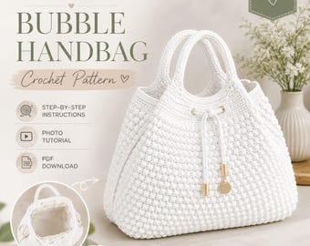 Schema PDF per realizzare una borsa a bolle all'uncinetto