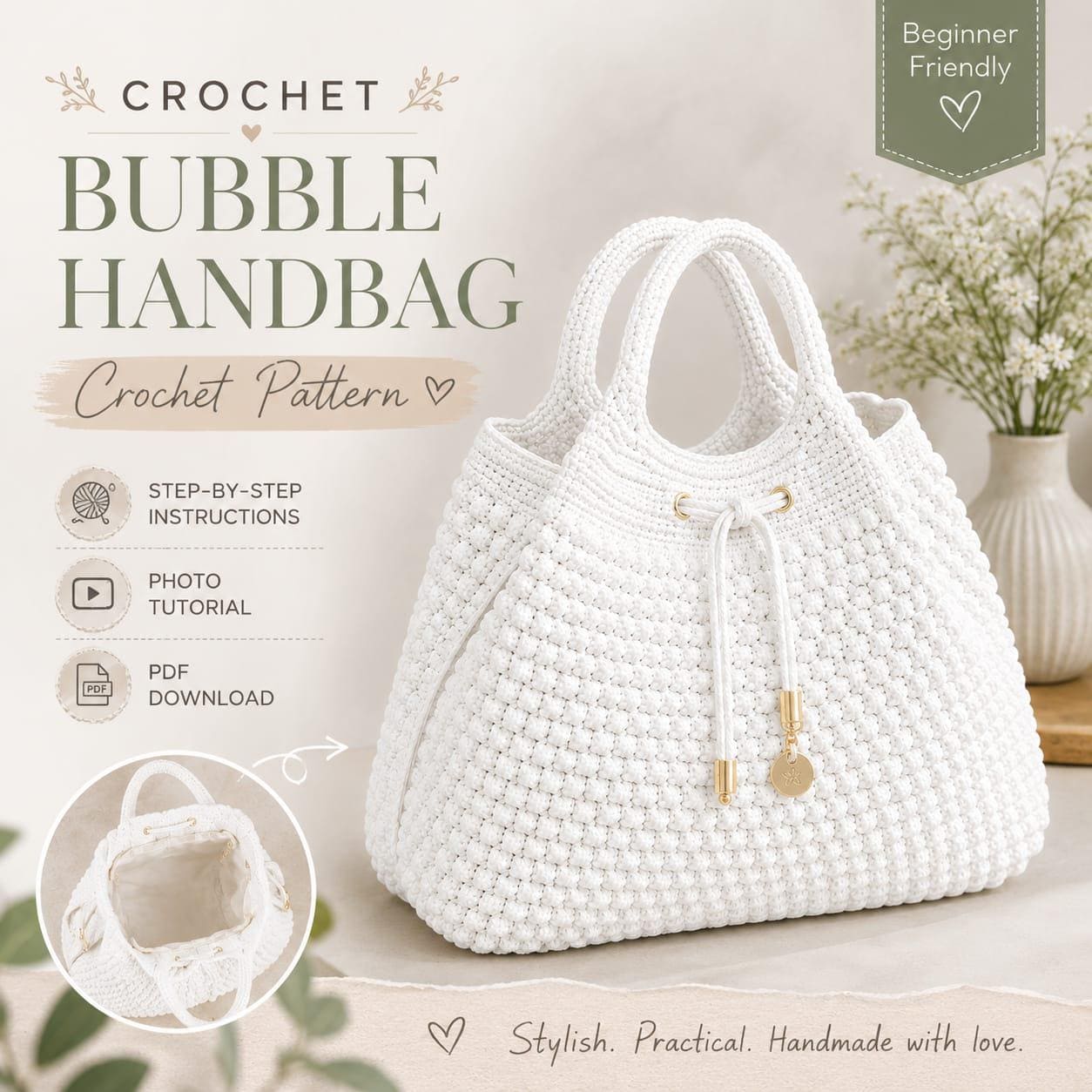 Crochet Bubble Bag Pattern PDF - Etsy