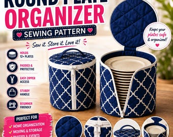 Round Plate Organizer Sewing Pattern PDF