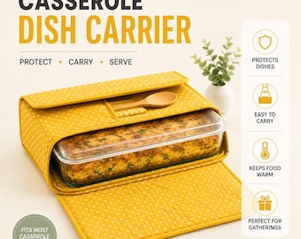 Easy Casserole Carrier Sewing Pattern | Insulated Food Carrier (PDF Download)