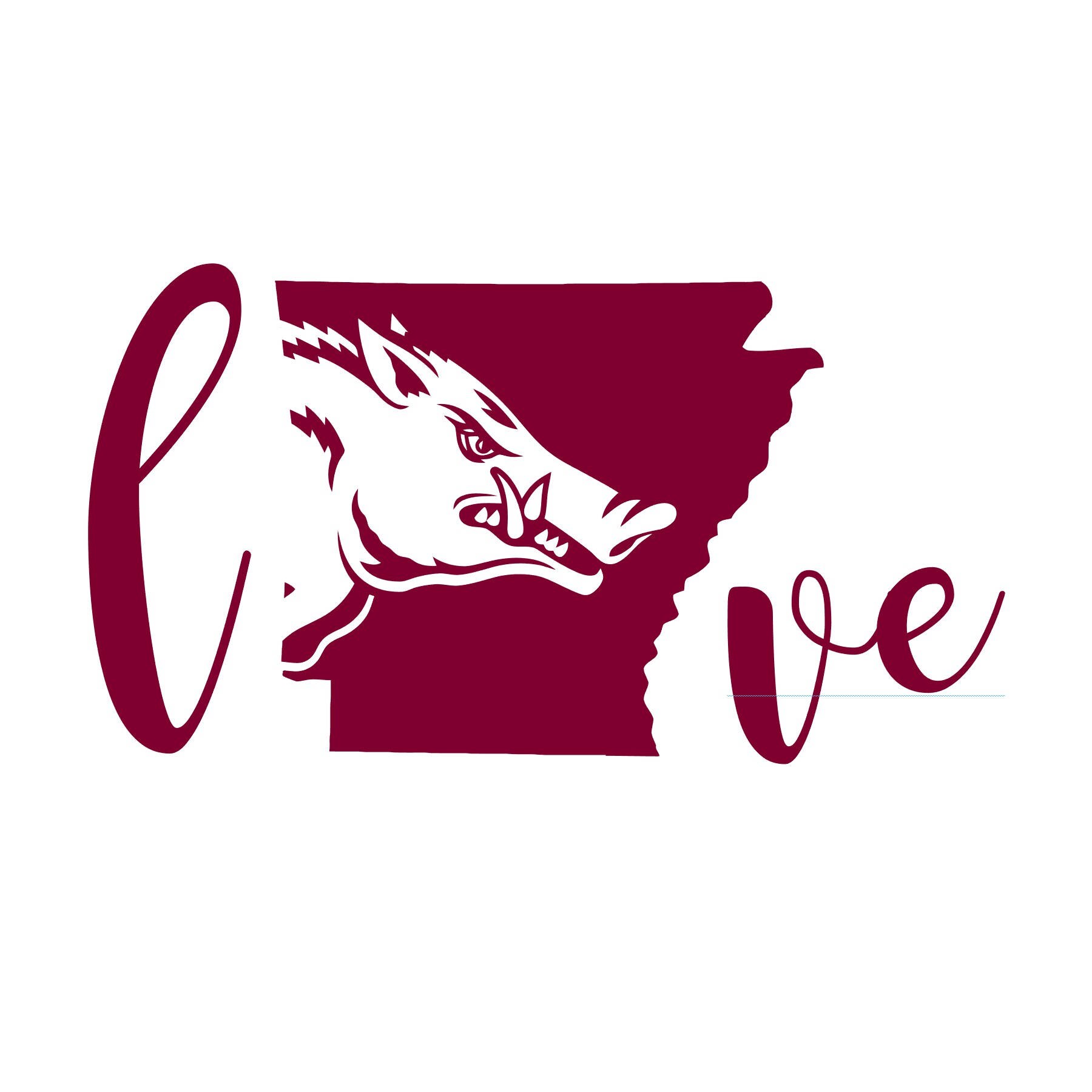 Download Arkansas Razorbacks State CUTTING FILE for Silhouette ...