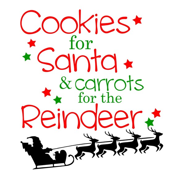 Download Cookies For Santa Carrots For The Reindeer Svg Etsy PSD Mockup Templates