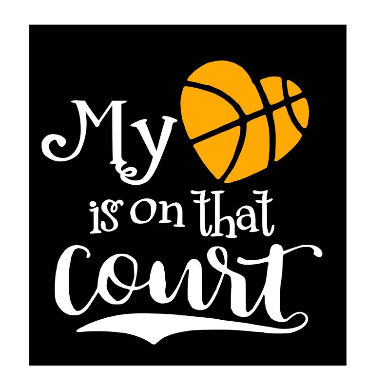 My Heart is on That Court SVG Cutting File - Etsy
