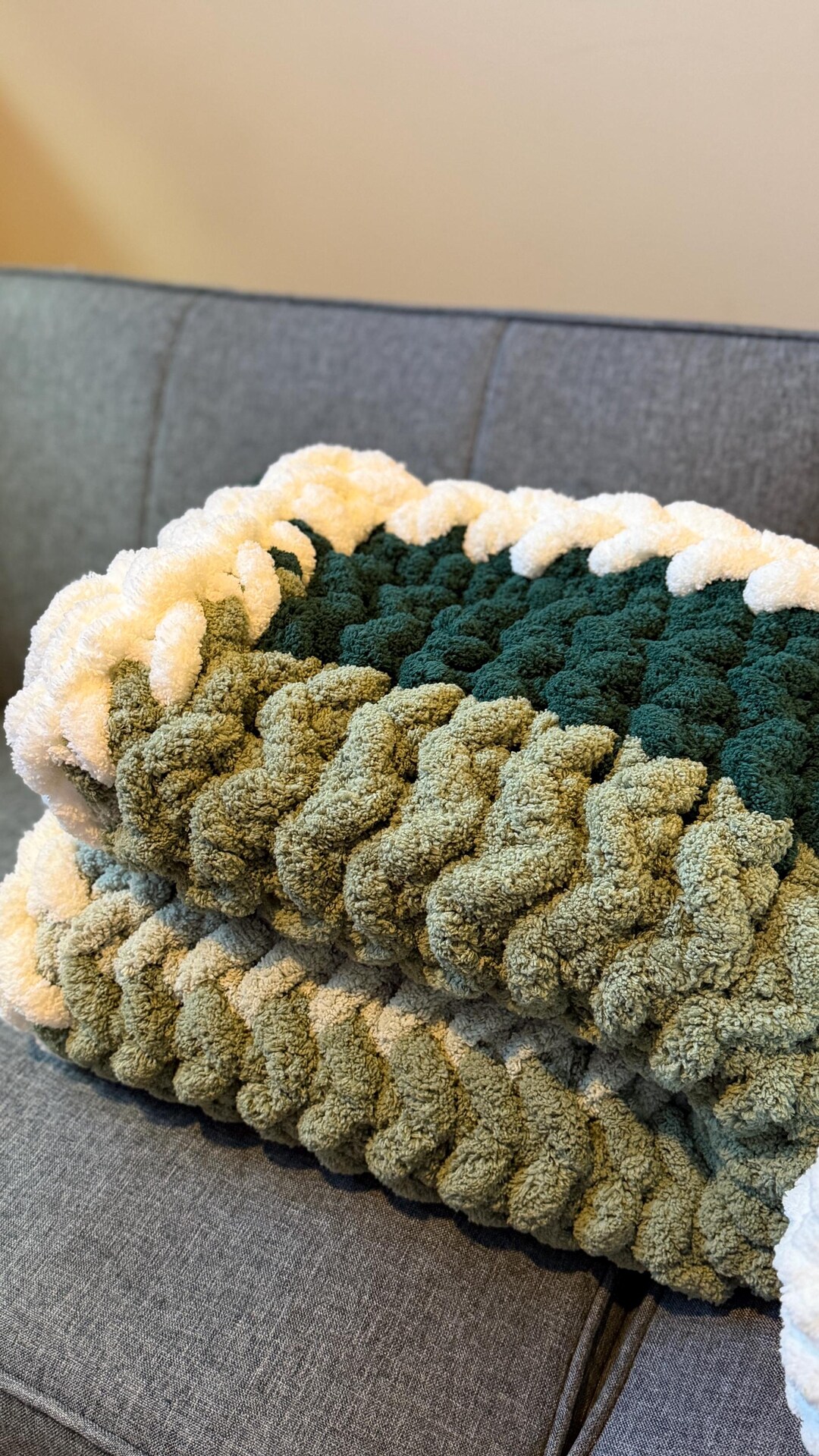 Summer Rainforest Chunky Knit Yarn Blanket - Etsy