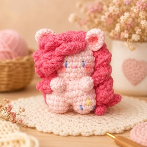 Handmade My Little Pony Crochet Plush Keychain, Cute Pony Amigurumi Bag Charm, Kawaii Pony Keyring, Hand Crocheted Gift, Backpack Pendant