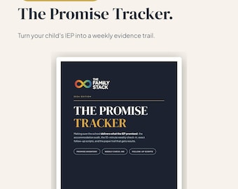 IEP Promise Tracker for Parents | IEP Meeting Follow-Up Log, Special Education Communication Tracker | Printable PDF